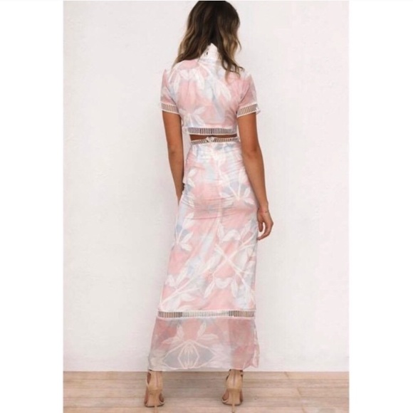 NWT Pink floral 2 piece maxi skirt set🌸🌸 - Picture 8 of 10